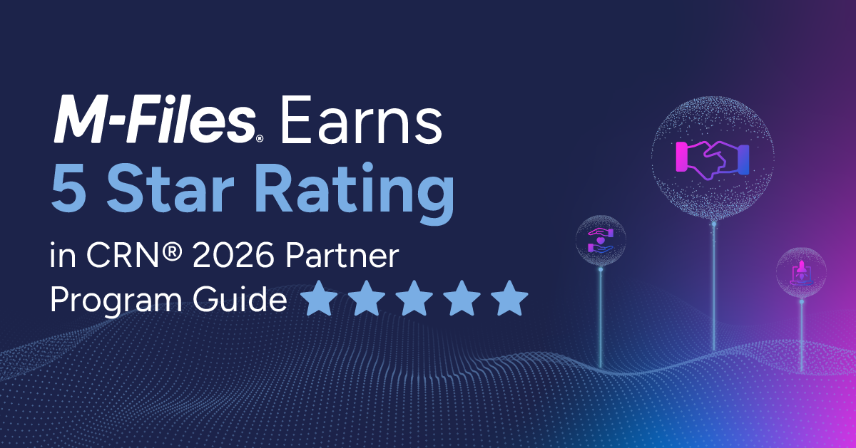 M‑Files Earns 5‑Star CRN Partner Program Rating 2026
