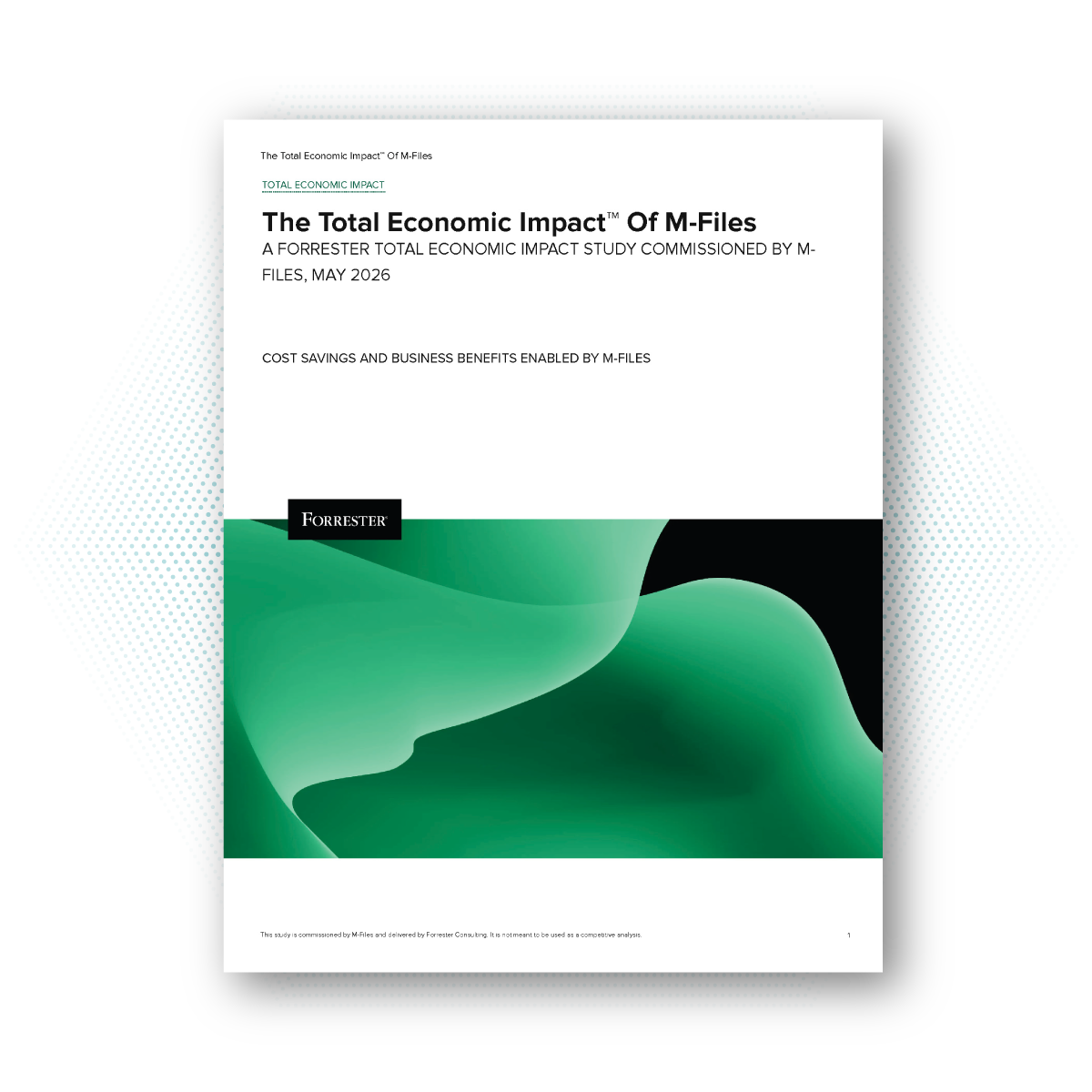 Forrester Total Economic Impact report cover commissioned by M-Files