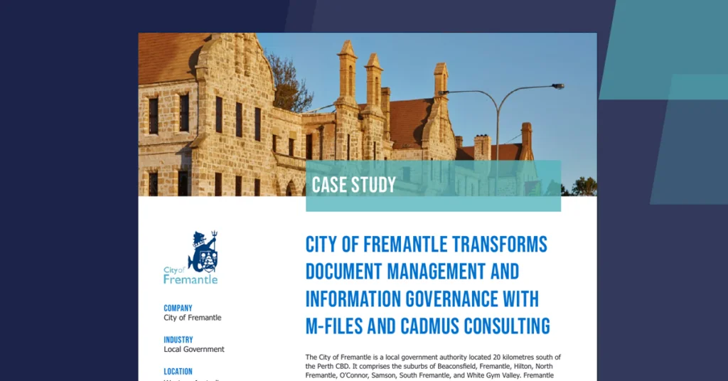 City of Fremantle case study on document management with M-Files.