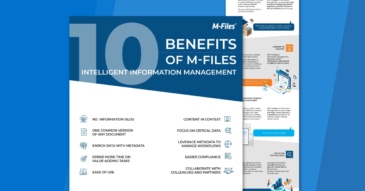 10 Benefits of Intelligent Information Management