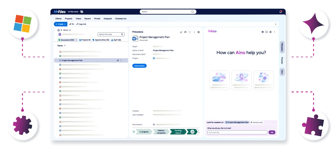 Motive-M-Files context first document Management