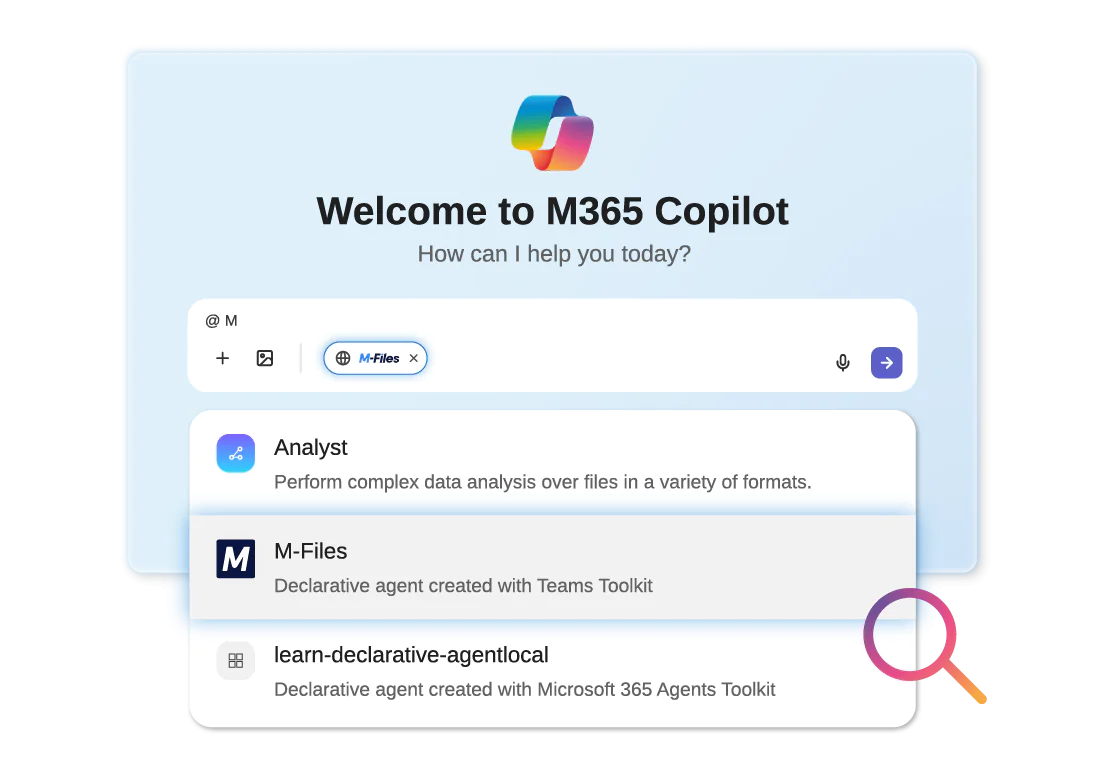 M365 Copilot side-Native M-Files innholdsbilde