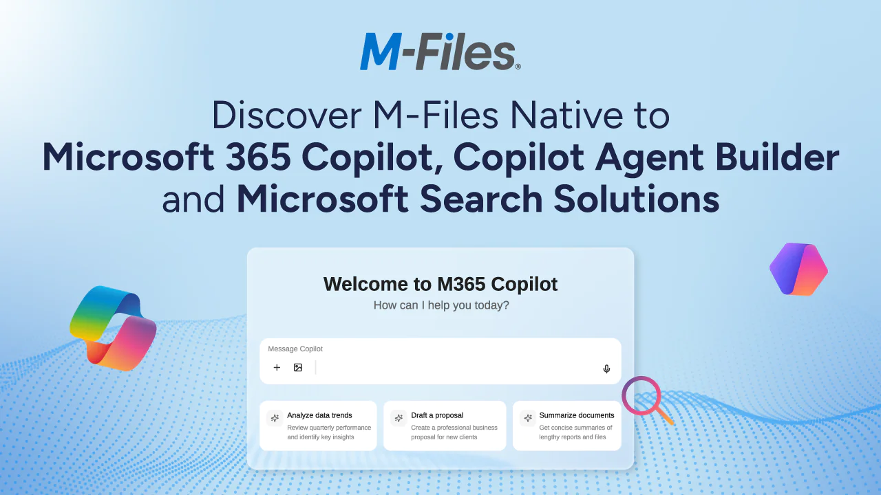Bannière de site web -M-Files  Microsoft Copilot- Une IACopilot et contextuelle - Vidéo - 1200x720 - v2