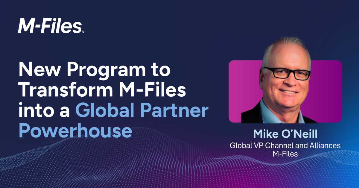 Website-Banner – Neues Programm zur Umwandlung von M-Files ein globales Partner-Powerhouse – 1200x62