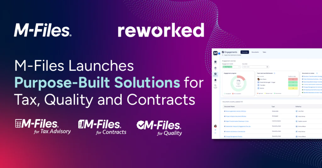 M-Files verotukseen, laatuun ja sopimuksiin räätälöidyt ratkaisut