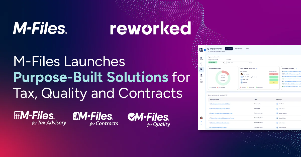 M-Files verotukseen, laatuun ja sopimuksiin räätälöidyt ratkaisut